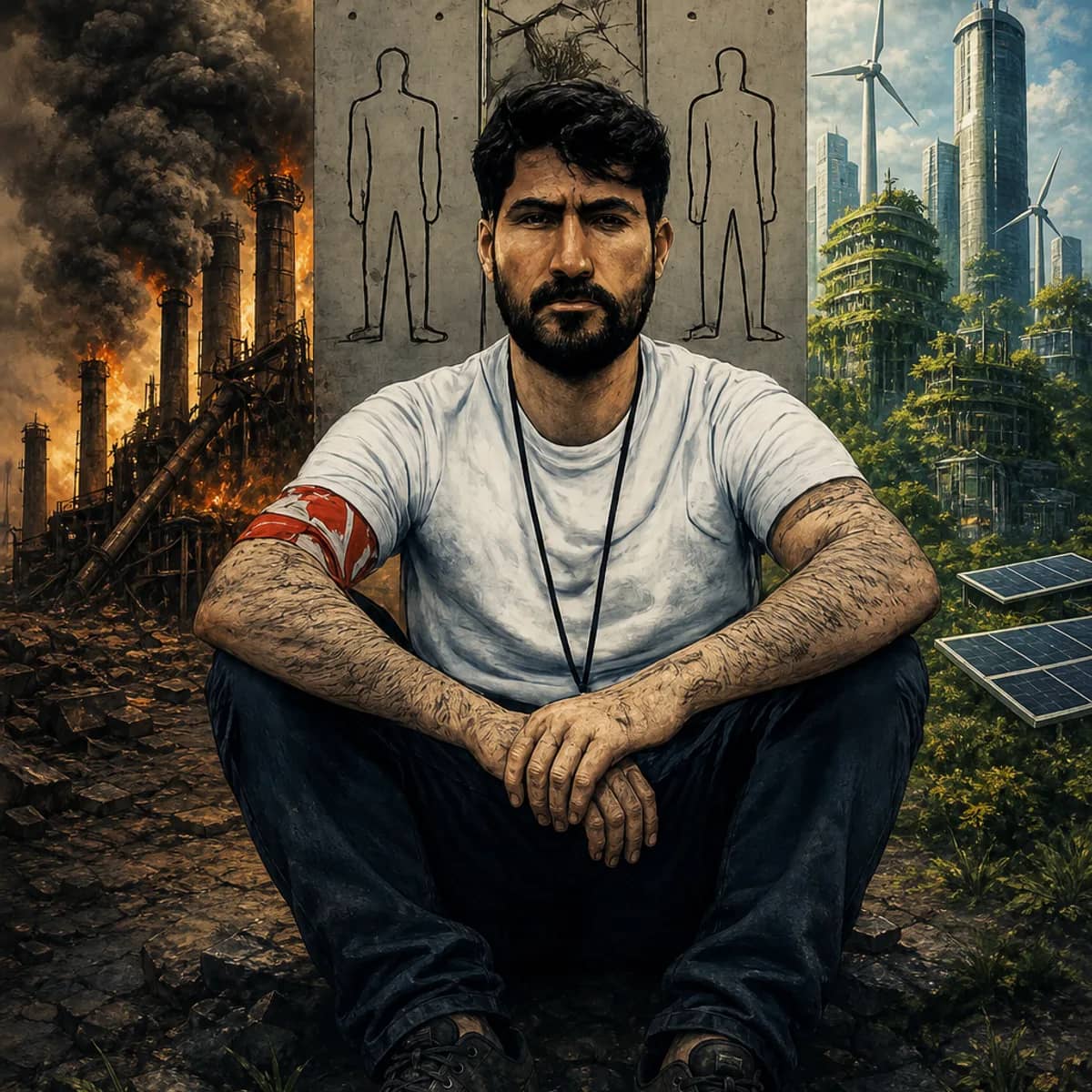 Retrato de Alexandre VR Abandonada em composição editorial