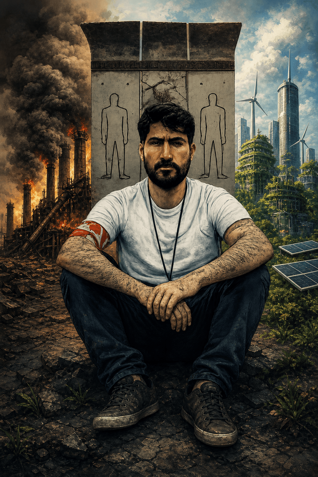 Retrato de Alexandre VR Abandonada em composição editorial